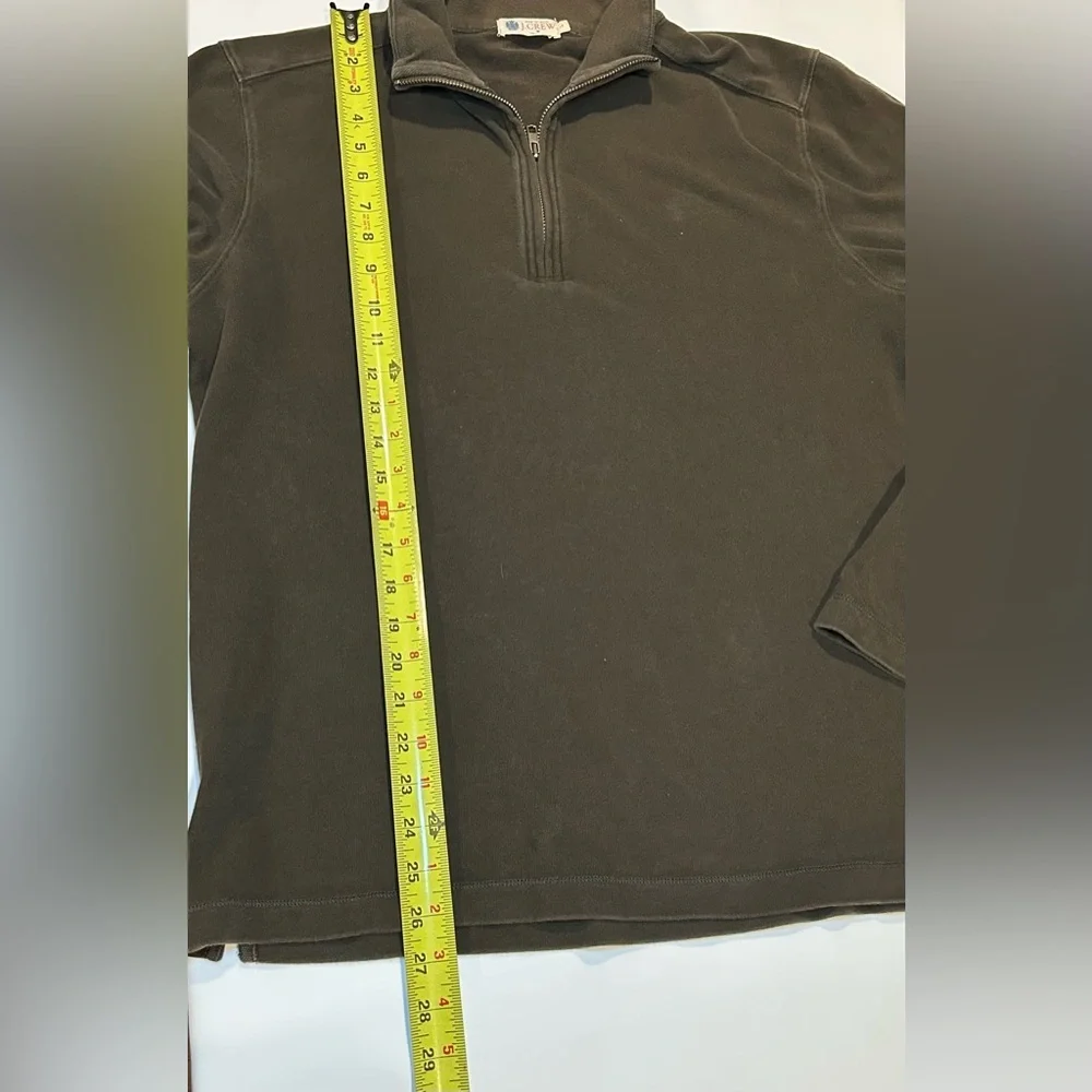 Vintage J.Crew 100% Cotton Brown Quarter Zip Pullover Sweatshirt – Men’s M